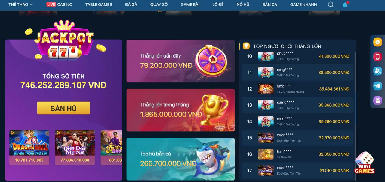 A massive jackpot win notification on a slot game